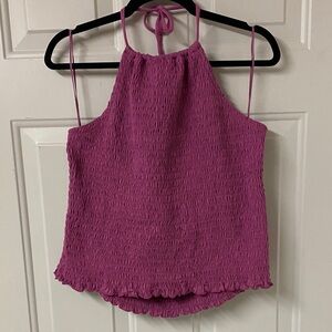 XXL Purple Smocked Halter From Old Navy